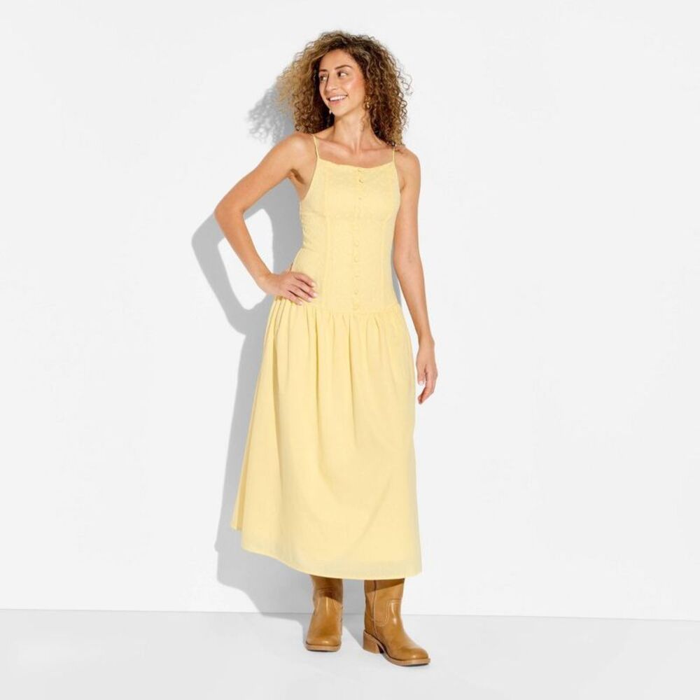wild fable Yellow Midi Dress - Picture 2 of 3